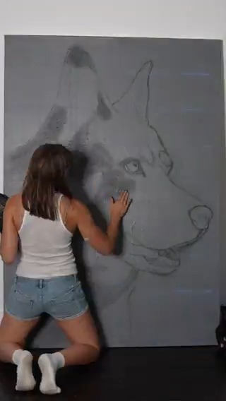 6ft painting in 30 seconds