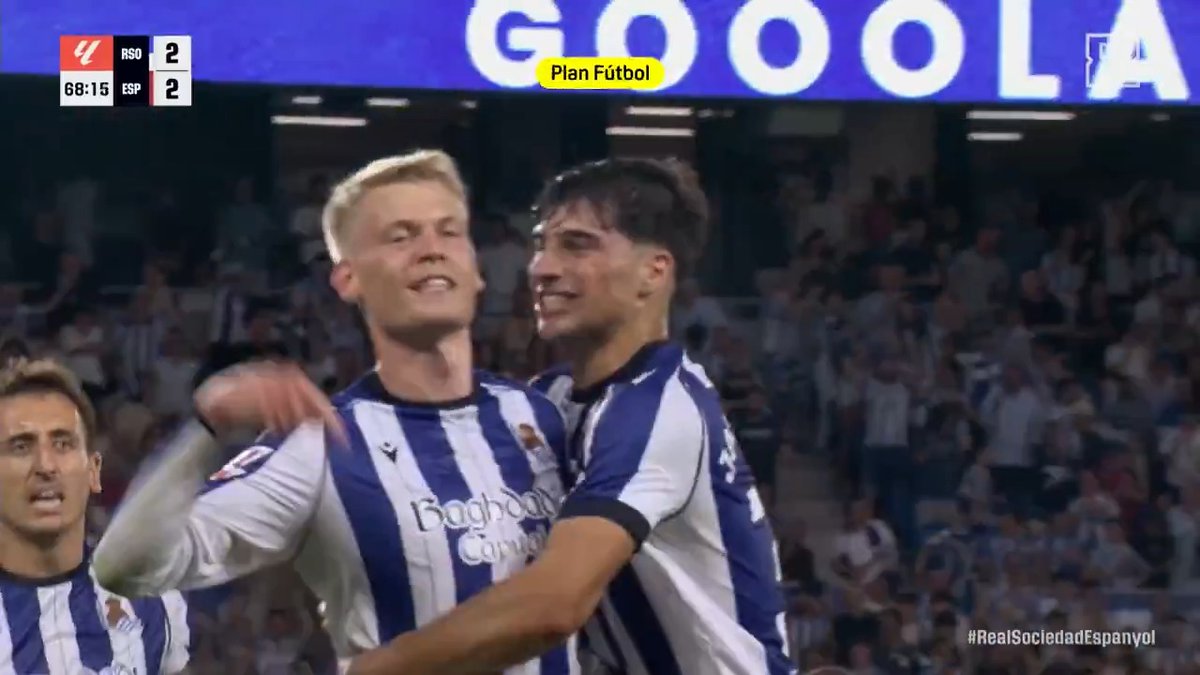 Es un golazo. A Goti hay que venderlo. Con 23 años, tiene por delante a Brais, Sucic, Zakharyan y Oyar, que ha regalado 3 goles en 2 jornadas. Orri se gana la titularidad en Oviedo. Buena definición. #RealSociedad