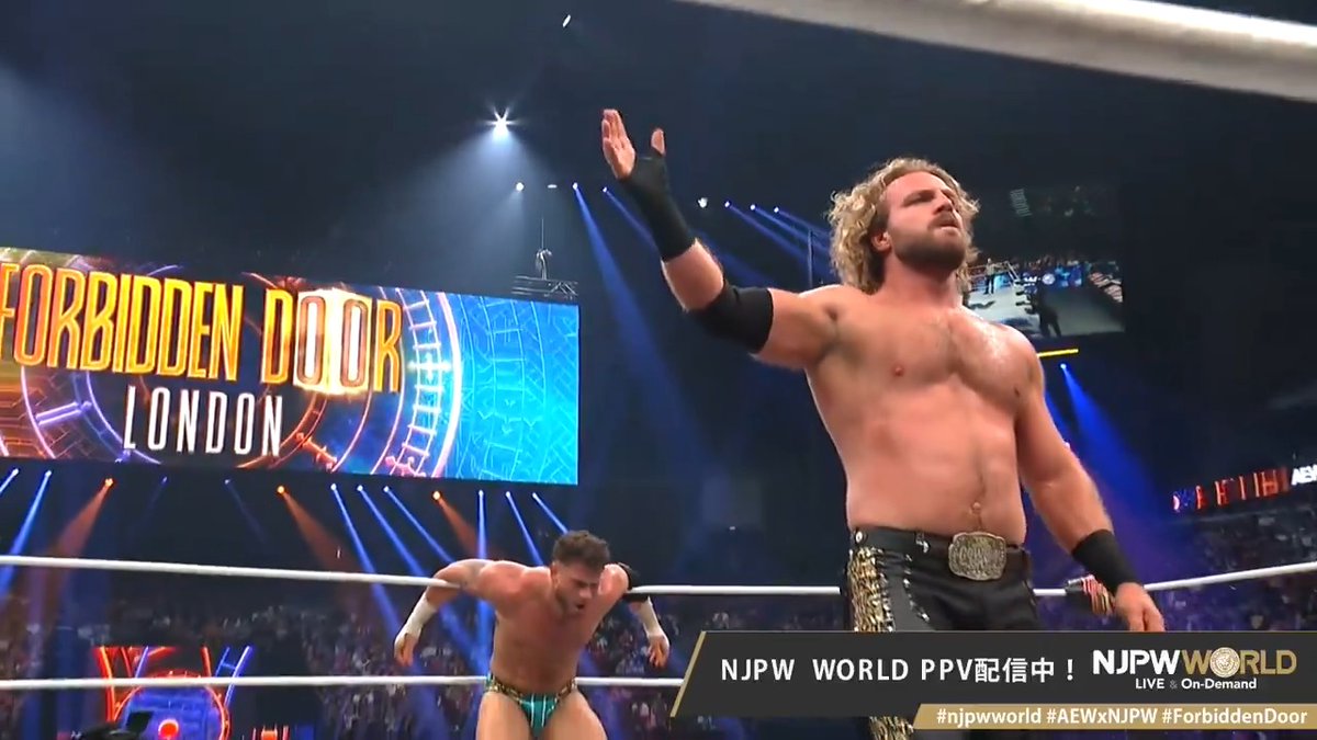 🚪#ForbiddenDoor ロンドン大会🇬🇧 AEW世界選手権‼️ 🆚 "Hangman" Adam Page × Maxwell Jacob Friedman™️ PPV購入⏩ 視聴料金:4,980円(税込) ※Webブラウザからのみご購入可能 ※日本国内限定で販売/Only available to users in Japan. #njpw #njpwworld #AEWxNJPW