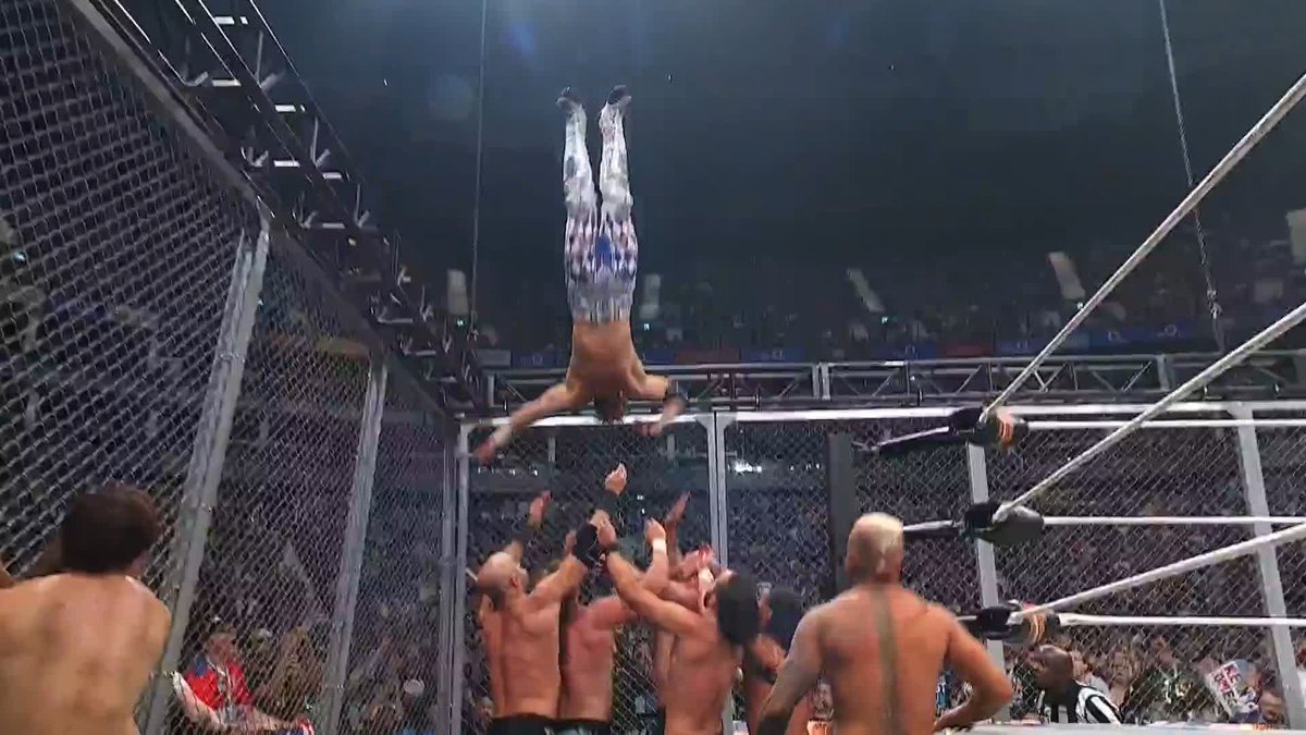 .Will Ospreay • ウィル・オスプレイ from the top of the steel cage! 😱 Watch #ForbiddenDoor on PPV right now!