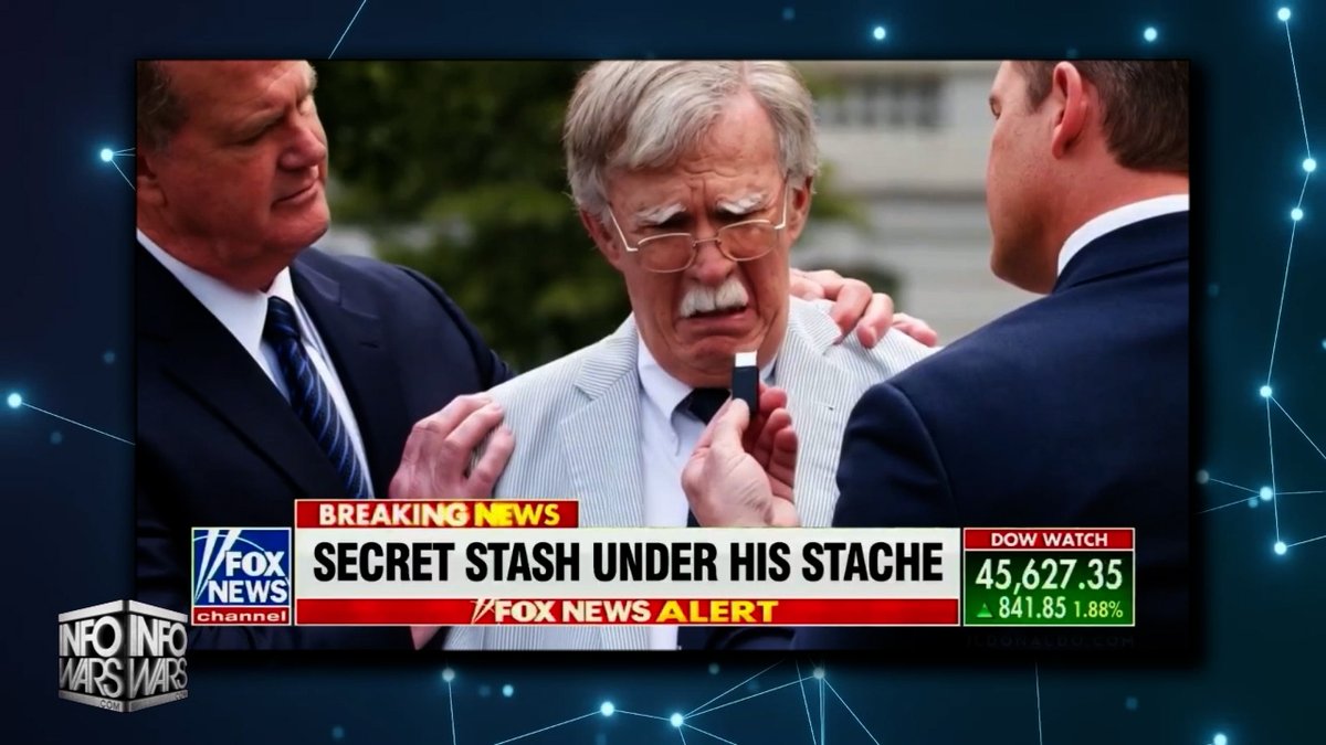 HILARIOUS: John Bolton Caught Smuggling Classified Files On A USB Thumb Drive Under His Mustache Just Like President Trump Predicted...