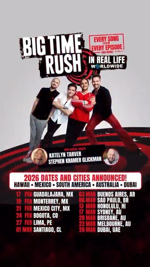 "Big Time Rush": Por el anuncio de sus presentaciones para 2026