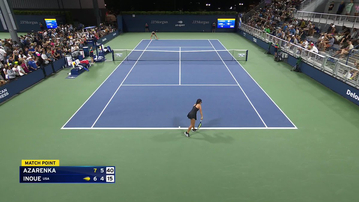 Vika victorious ✨ The three-time former finalist Azarenka gets past Inoue 7-6(0), 6-4.