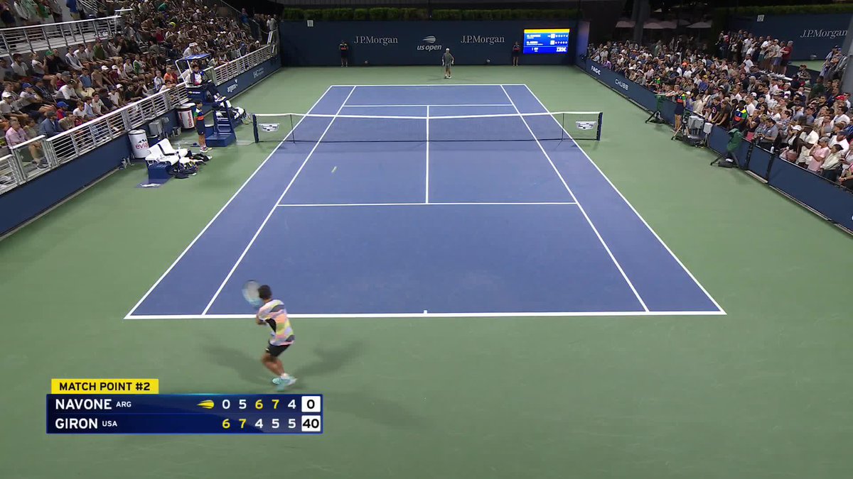 Marcos Magic! He wins the first five-setter of the day over Mariano Navone.