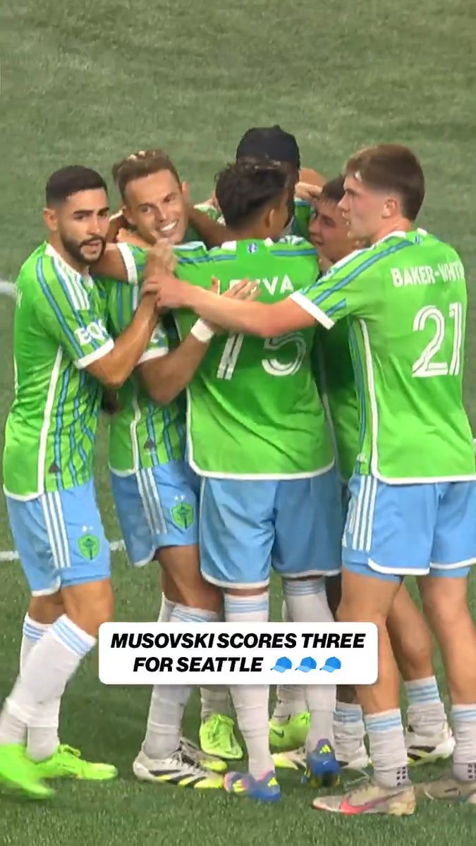 THE MOOSE WAS LOOSE IN SEATTLE 🫎 Danny Musovski scores his first-career Major League Soccer hat trick with Seattle Sounders FC 👏
