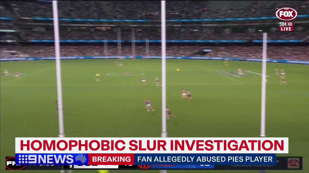 The MCC is investigating a formal complaint against a spectator on Friday night who allegedly shouted homophobic slurs to a Collingwood player. Tom Morris #9News