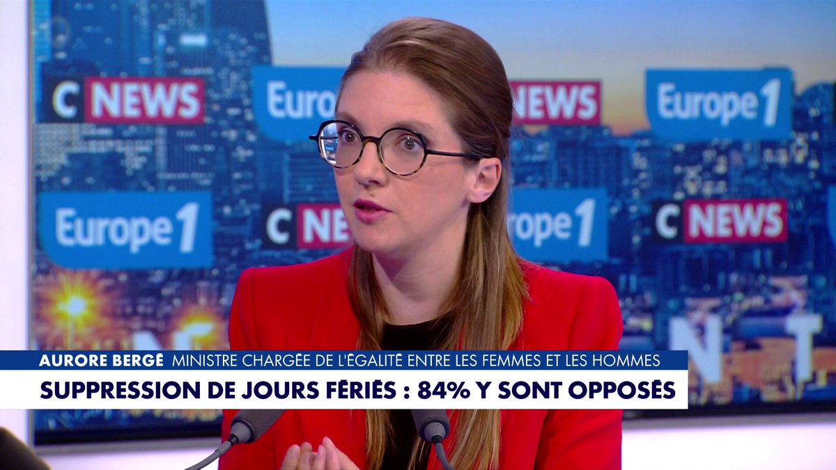 🇫🇷 FLASH - "Augmenter le temps de travail dans notre pays est une bonne chose", estime Aurore Bergé.