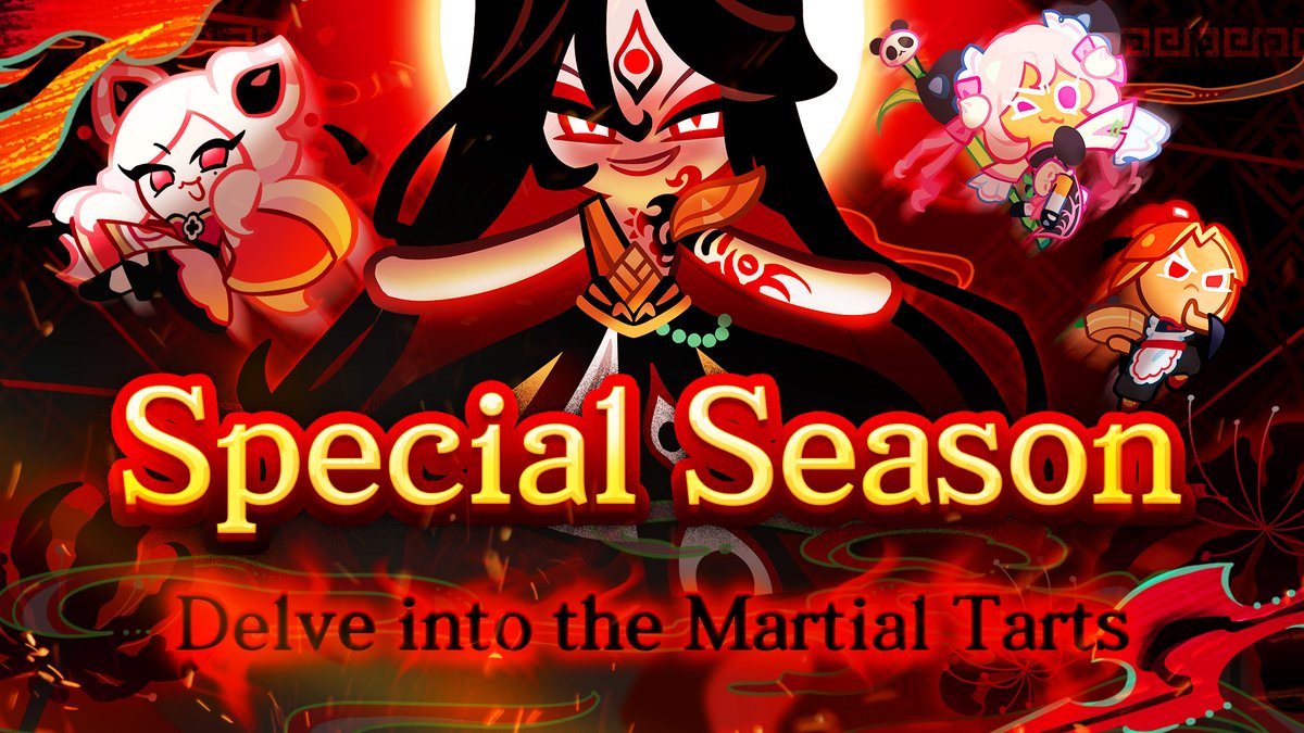 The power of the Ebony Dragon stirs once more... Can the Cookies dwelling in the Land of Martial Tarts stand up to face an ancient threat? Tune in to the official CookieRun Channel on August 26 to get a sneak peek at what's to come! #cookierun #ovenbreak #specialseason #update