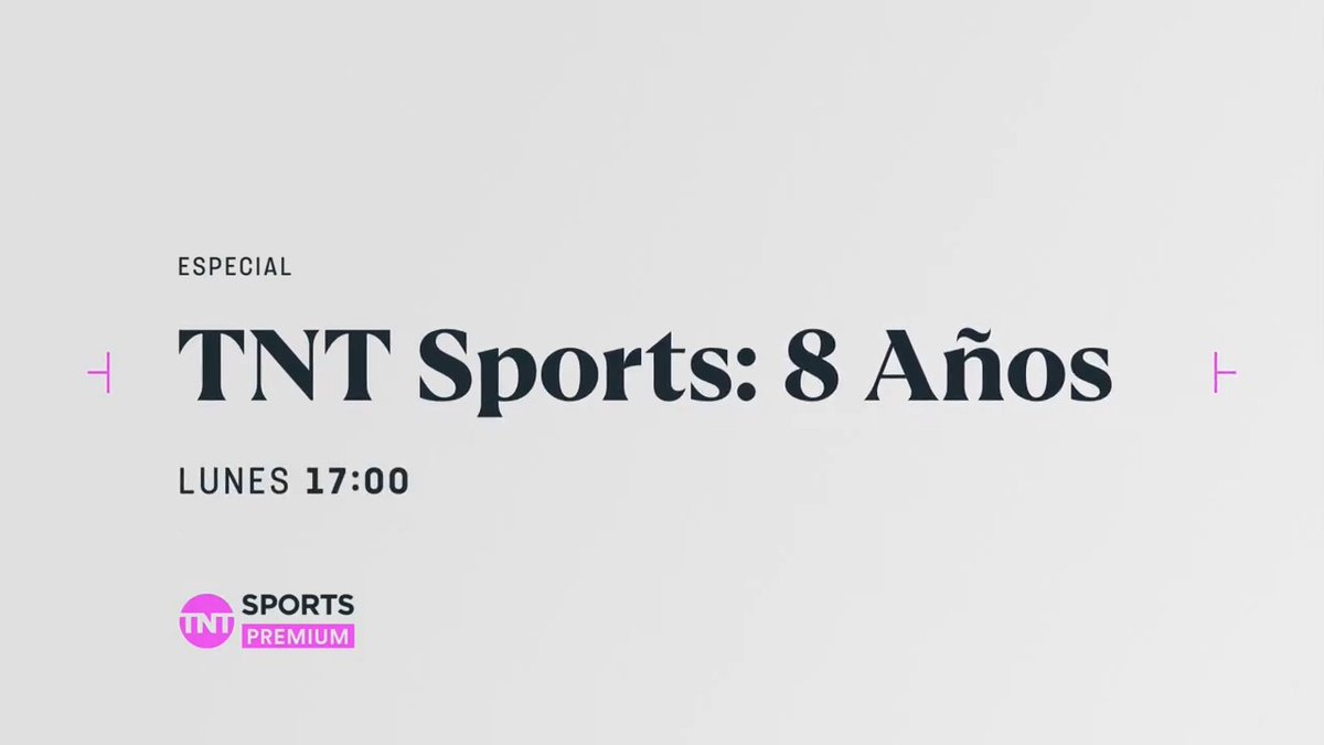 En TNT Sports cumplimos 8⃣ años 🥳 8⃣ años de pasión 8⃣ años de emociones 8⃣ años de pasarla muy bien 8⃣ años de hacer lo que amamos ¿LO FESTEJAMOS JUNTOS? 📺 Hoy a las 17 por TNT Sports Premium