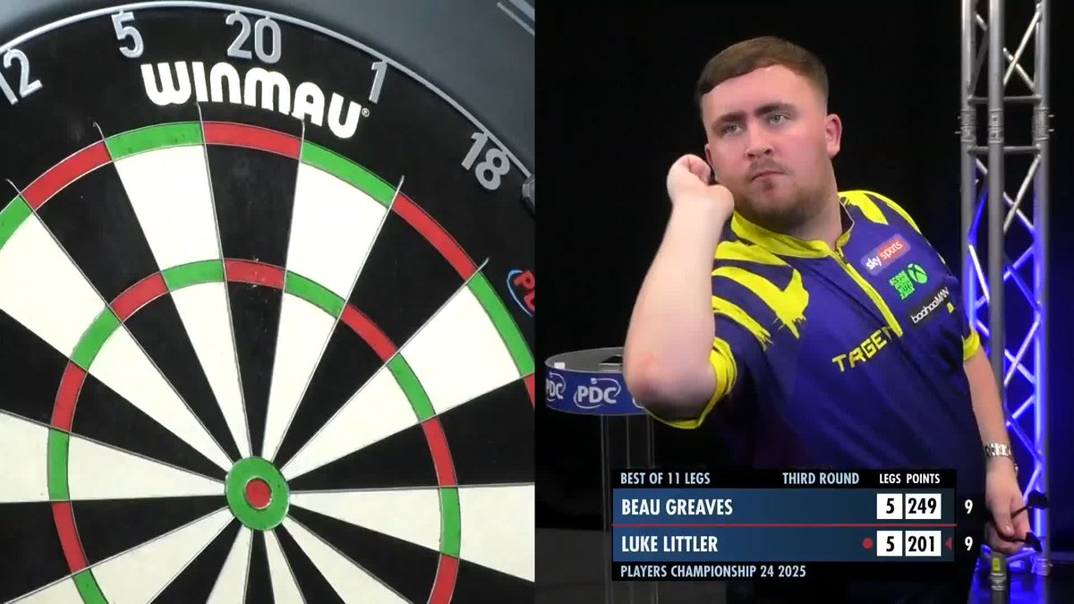 LITTLER EDGES PAST GREAVES! ☢️ Luke Littler wins a deciding leg against Beau Greaves! What a game between two generational talents! 👏 📺 #PC24