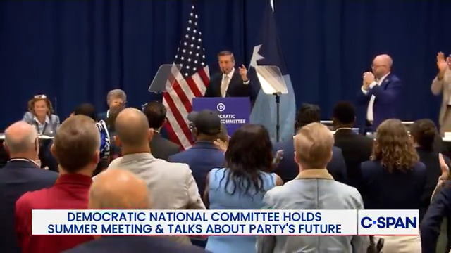 DNC Chair Ken Martin: "We cannot be the only party that plays by the rules anymore. We've got to stand up and fight. We're not going to have a hand tied behind our back anymore. Let's grow a damn spine and get in this fight Democrats!"
