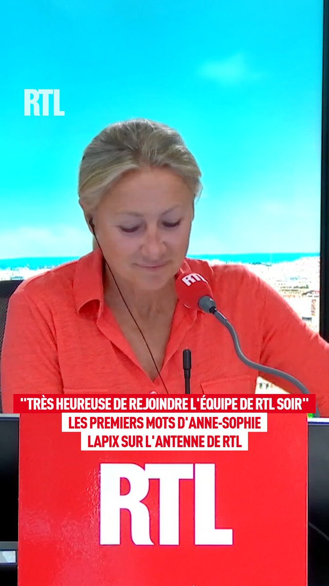 "Je suis très heureuse de rejoindre l'équipe de RTL Soir" : les premiers mots d'Anne-Sophie Lapix sur l'antenne de RTL Anne-Sophie Lapix prend les commandes de #RTLSoir du lundi au vendredi. Interviews, décryptages, débats : un véritable 360 sur l'actualité de la journée