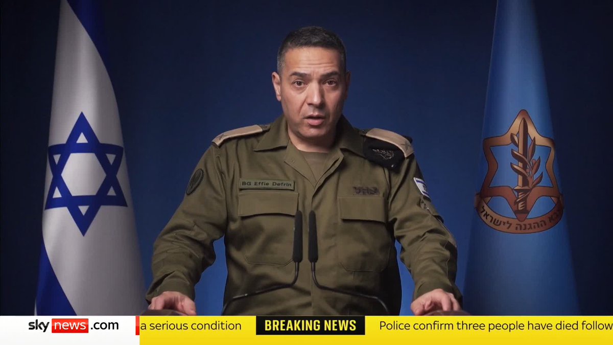 "The IDF does not intentionally target civilians" The Israel Defence Forces has issued a statement this afternoon following the strike on Nasser hospital, which killed at least 20 people. 📺 Sky 501, Virgin 602, Freeview 233 and YouTube