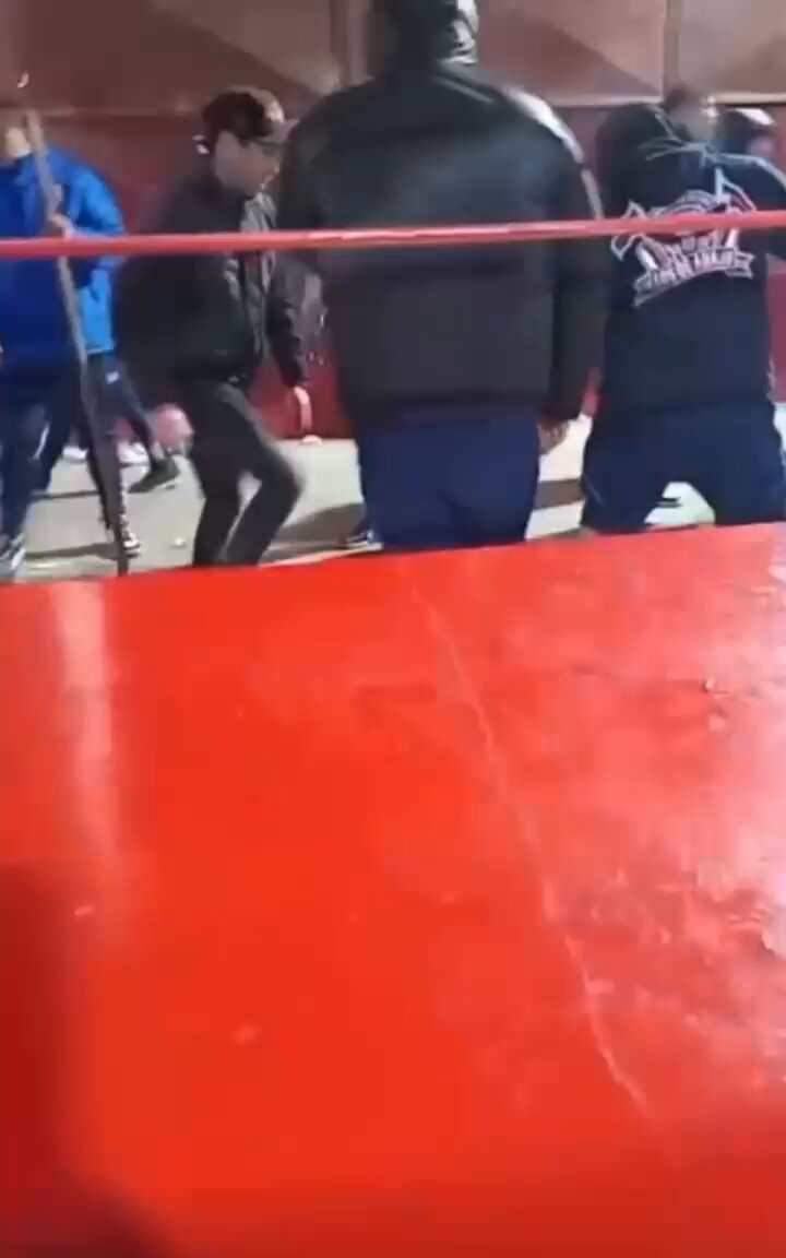 Independiente dispuso de seguridad privada en la tribuna visitante, la cual se vio sobrepasada por el nivel de violencia ejercida por la barrabrava chilena. Un trabajador del puesto de comida pudo filmar la situación, previo a ser agredido por los delincuentes.