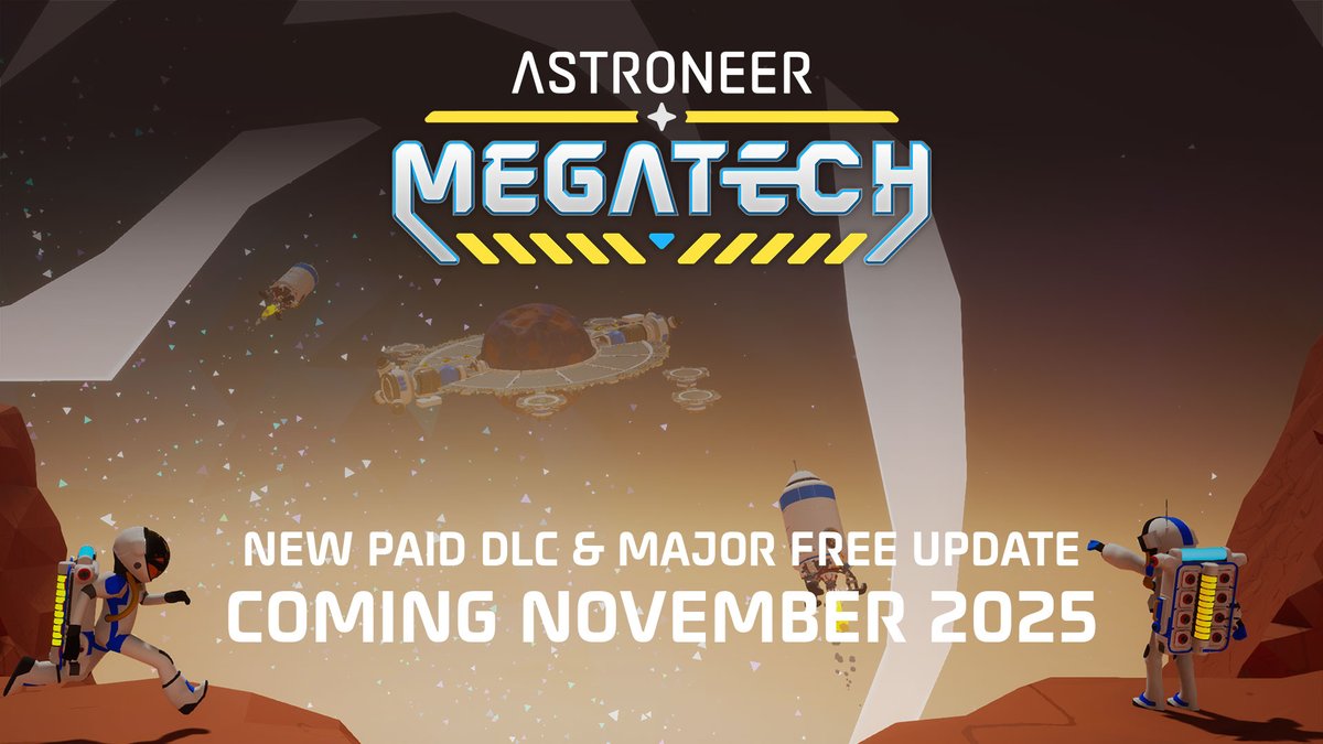 Get ready to build massive megastructures among the stars when the new Astroneer: Megatech DLC drops this November! Get ready to take base-building and automation to a new level - all fully compatible with existing saves or start fresh - your choice!