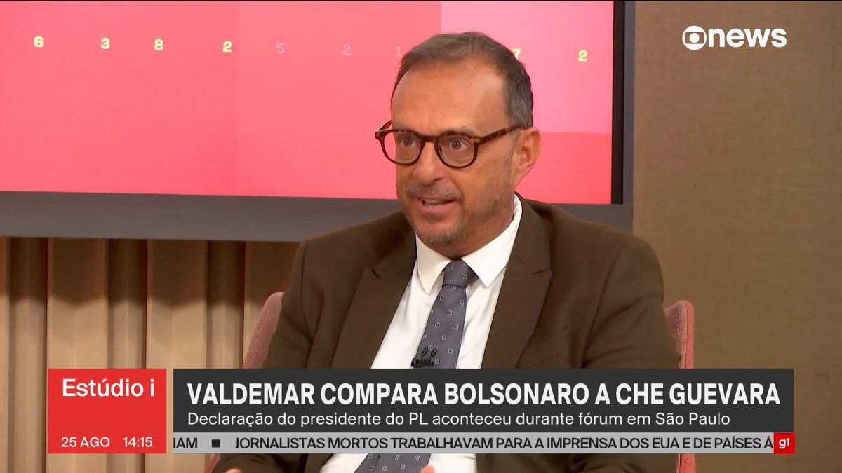 “O Valdemar (Costa Neto) não deve ter a menor noção do que a direita fala do Che Guevara, (...) que é um dos símbolos da guerra cultural contra a esquerda”, diz Octavio Guedes depois que o presidente PL comparou Jair Bolsonaro ao revolucionário marxista, um dos protagonistas da Revolução Cubana. E André Trigueiro acrescenta: “Valdemar está fazendo um factoide. Isso tem endereço certo: quer manchete, repercussão”. Assista ao debate. ➡ Assista ao #Estúdioi: #GloboNews