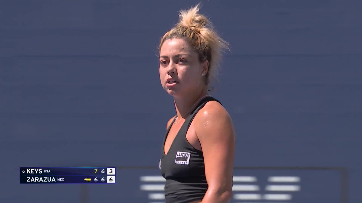 All square on Ashe! Renata Zarazua takes the second set in a tiebreak against Keys.
