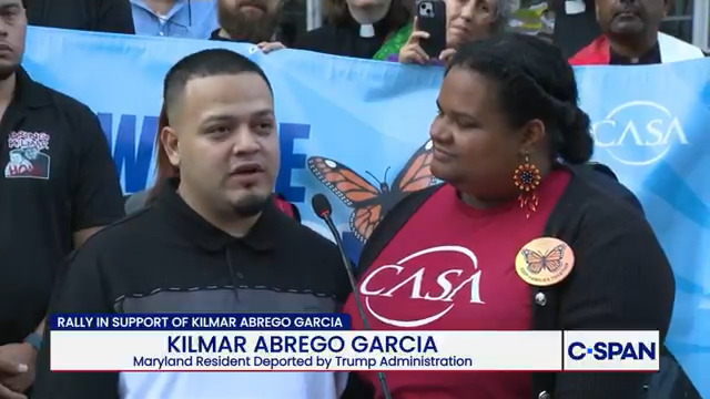 From this morning: Kilmar Abrego Garcia before being detained by immigration enforcement: "My name is Kilmar Abrego Garcia, and I want you to remember this, remember that I am free and I was able to be reunited with my family."