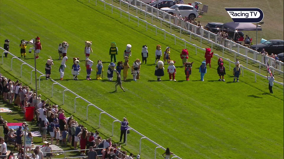 Beware the undulations of Epsom Downs Racecourse! 🤣 One of this year's runners sadly came a cropper in the latest running of the annual charity mascot race on the Downs. Well done to organiser Haydon the Womble and all the participants raising funds for The Children's Trust 👏