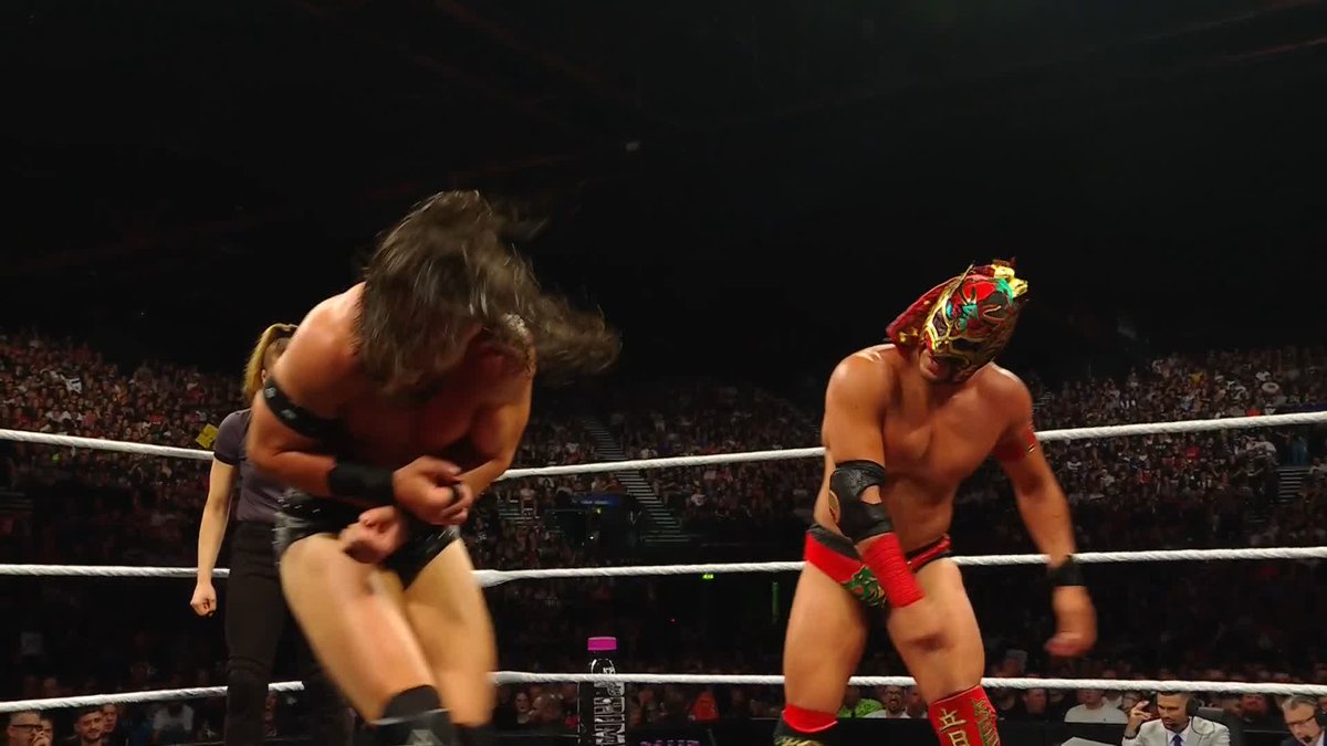 DO NOT BLINK! 😳 JD McDonagh and Dragon Lee are ON FIRE TONIGHT IN BIRMINGHAM! 🔥👏🇬🇧 #WWERaw