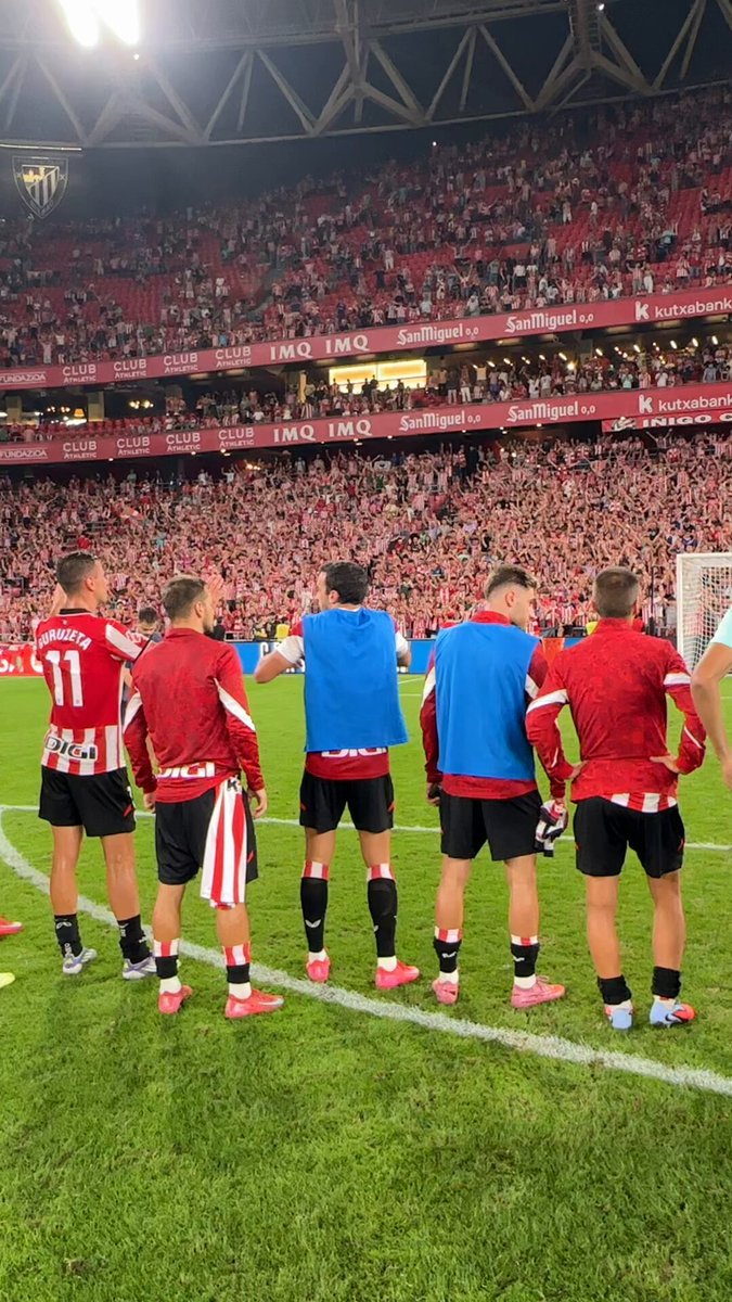✊ GORA ATHLETIC, GEURIA! Tardes así en San Mamés... 🔝 MILA ESKER zuen babesagatik, athleticzaleak! #AthleticRayo #AthleticClub 🦁