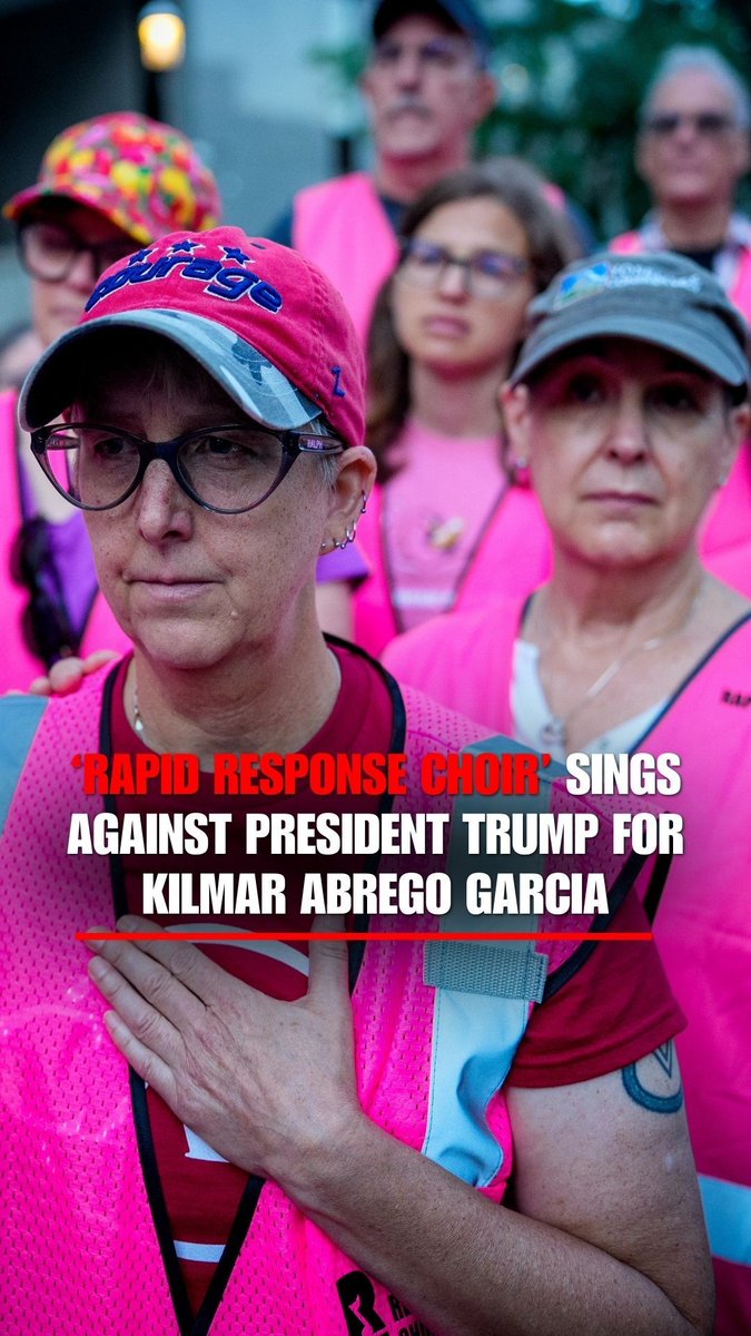 Anti-Trump "Rapid Response Choir" calls for Kilmar Abrego-Garcia to be freed with a song.