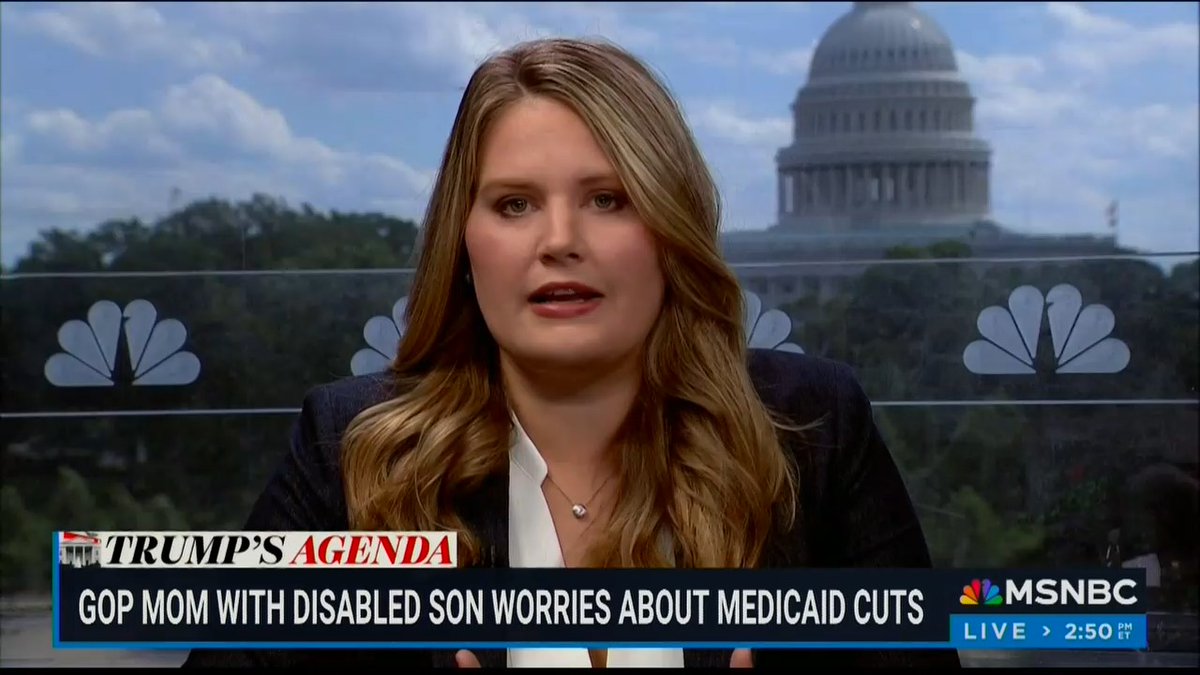 Mother: In North Carolina, our Republican-held state legislature is voluntarily reducing our Medicaid budget by $319 million because state Medicaid programs operate on a matching basis. That means the real reduction there is around $1 billion. Families like mine are scared. How are we gonna be able to care for our children?