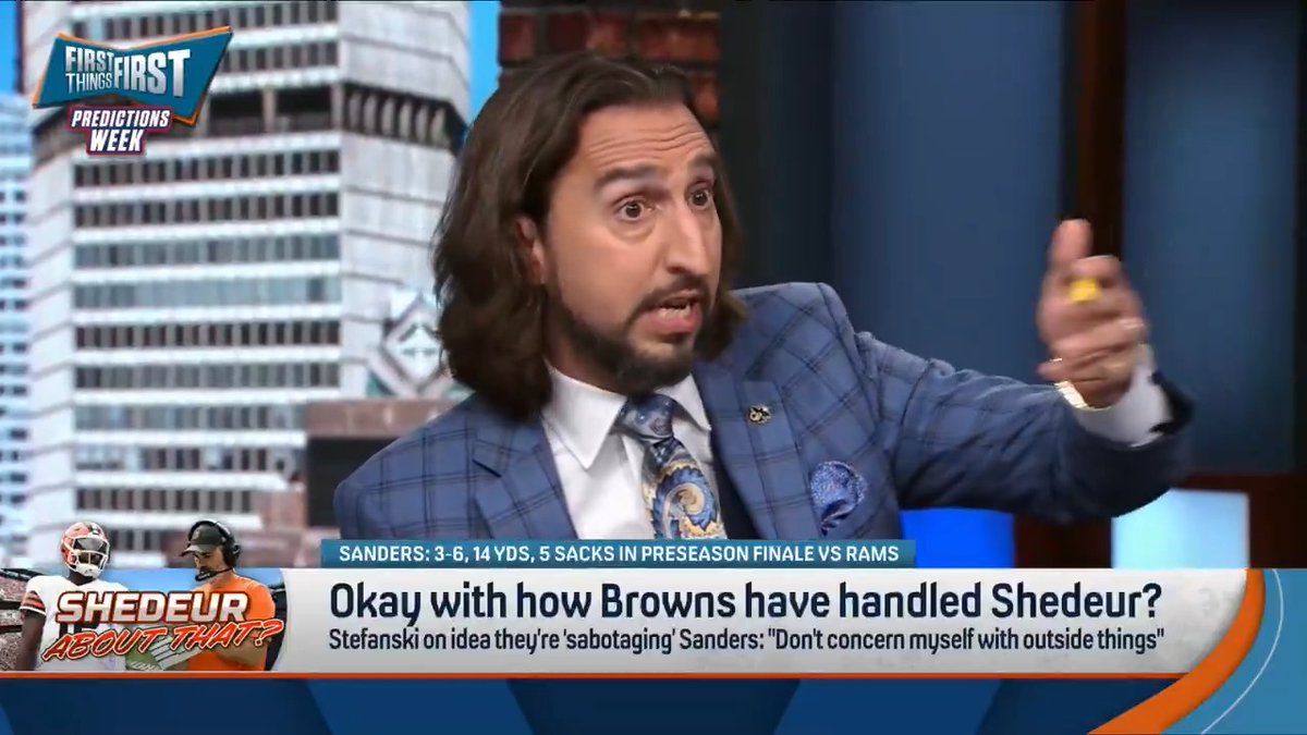 .nick wright wrote down the things he believes to be true about Shedeur Sanders: “There’s not a team in the league right now he’d start for, Shedeur fans. And there’s only a couple he’d be the clear backup.”