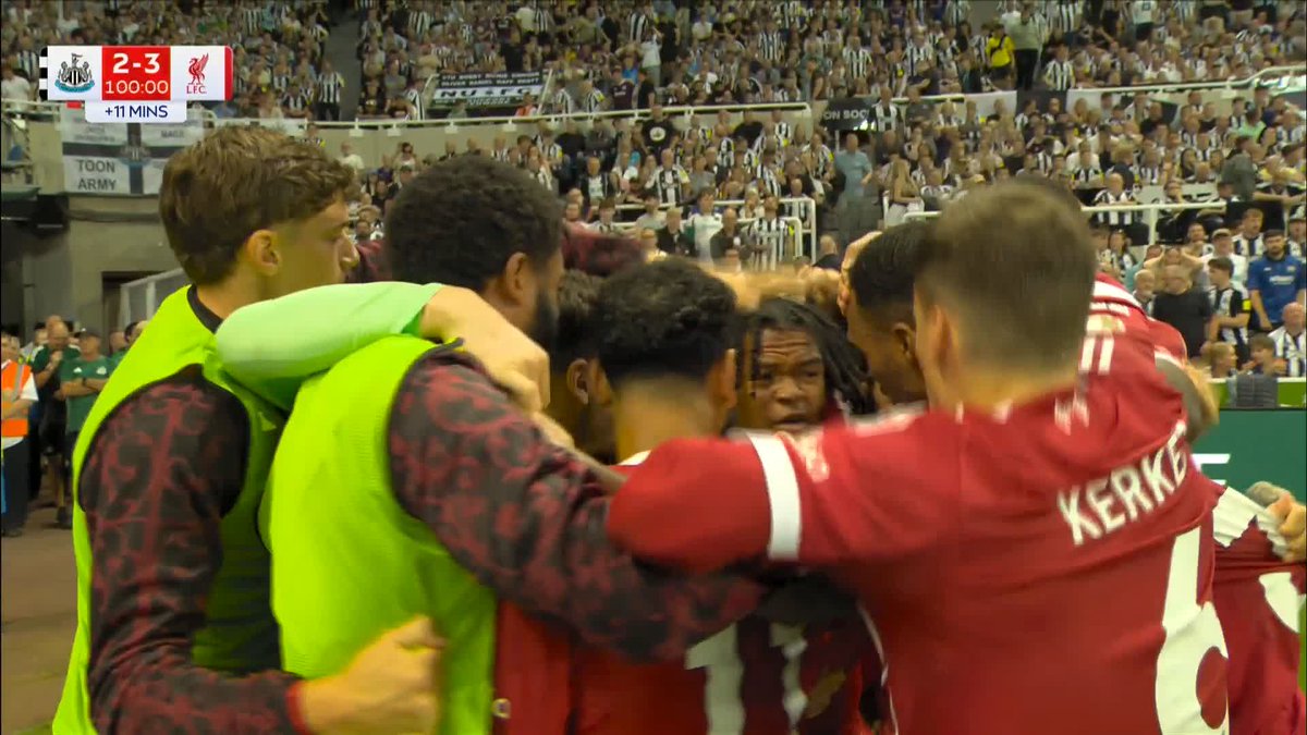 16-year-old Rio Ngumoha wins all three points at the death for Liverpool! 🤯