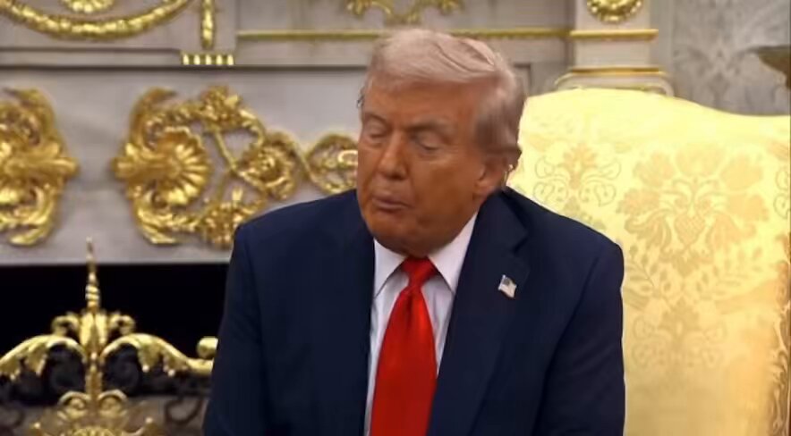 Trump claims we’re going to let 600k Chinese students in and that China has paid a lot in tariffs. No, they actually haven’t. Guess how much CHINA has paid in tariffs. Just guess. This guy conned so many of you idiot MAGA loyalists and now you’re going to jump through hoops defending this.