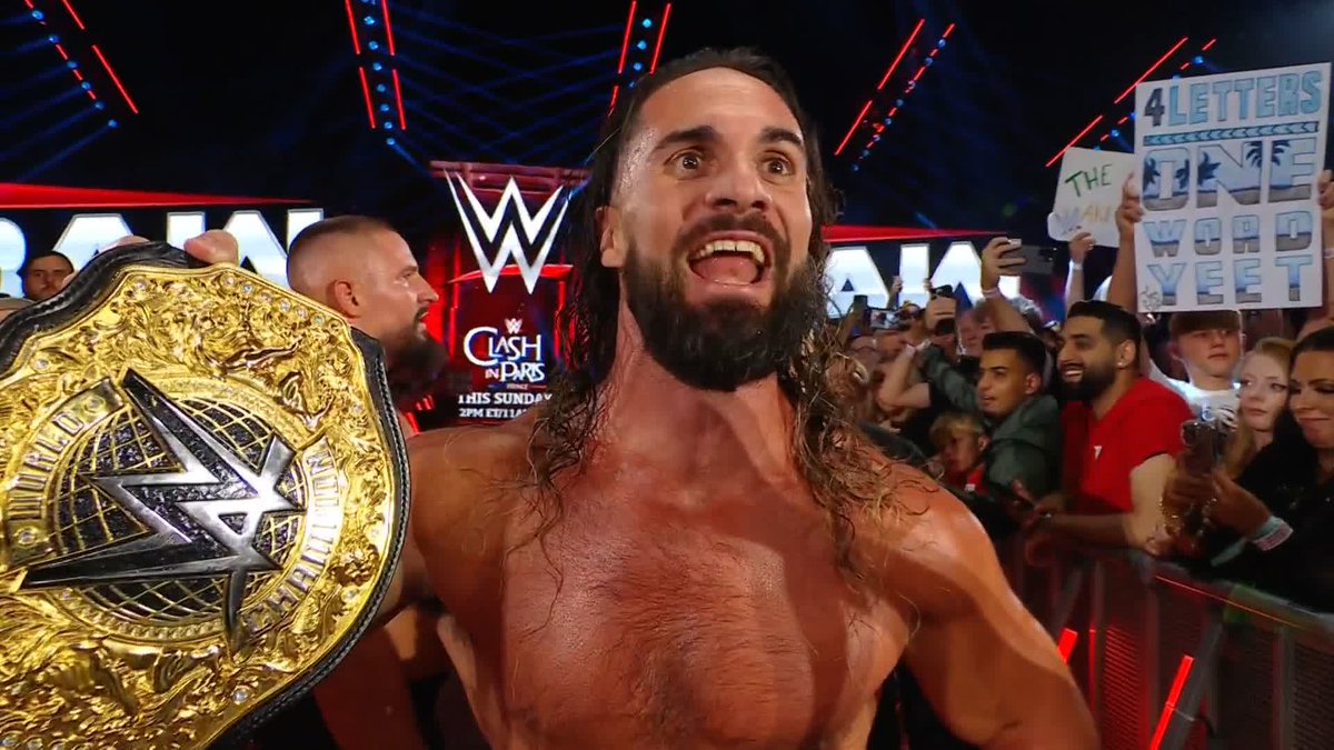 There are NO FRIENDS in a Fatal 4-Way Match... 😳 One of these men will leave Paris with the World Heavyweight Title THIS SUNDAY at #WWEClash, the question is WHO? #WWERaw