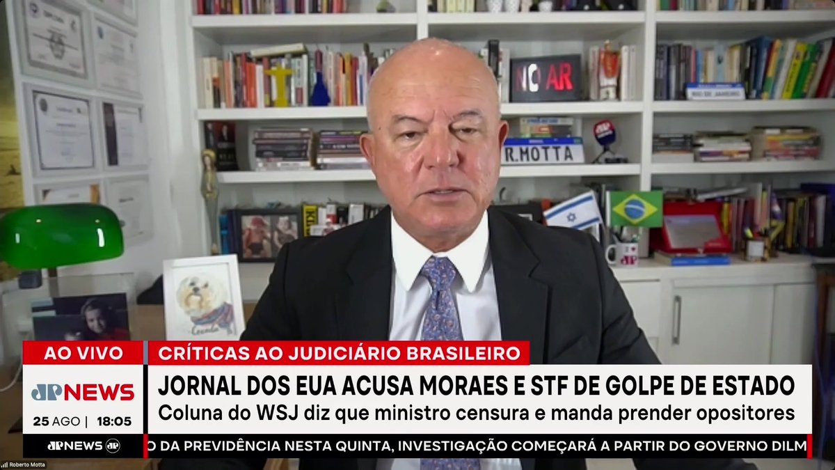 🚨 E AGORA MORAES? Jornal norte-americano The Wall Street Journal publica coluna acusando Moraes, de estar à frente de um "golpe de Estado" no Brasil.