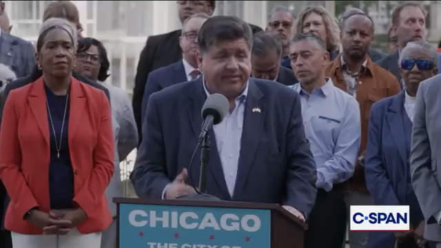 .Governor JB Pritzker: "There is not an emergency in the city of Chicago. There is nothing that calls for having troops on the streets in the city of Chicago. We have crime like other cities do...It is important to recognize that the president of the U.S. is doing this for theatrics."