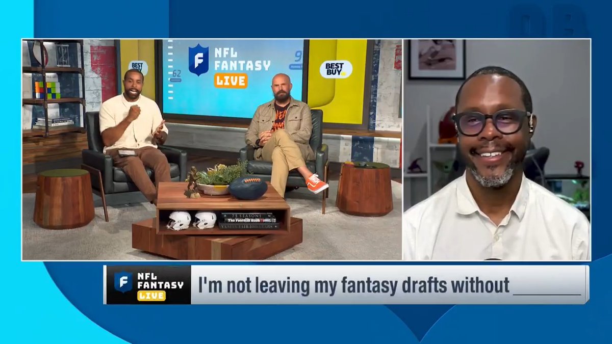 Fill in the blank... I'm not leaving my fantasy drafts without _______
