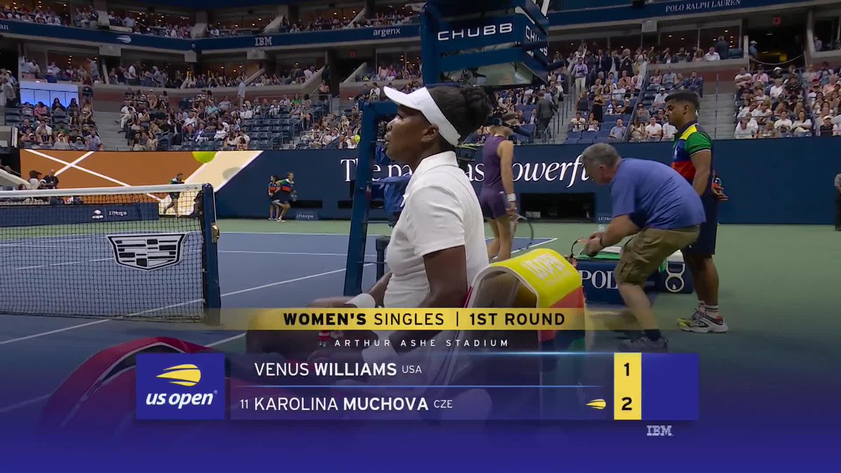From down triple break point to taking the game. Venus makes an early statement!