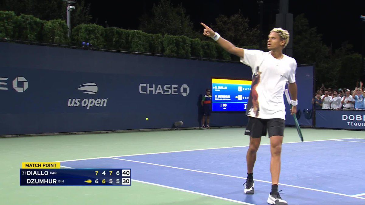 Gabriel Diallo gets the job done on Court 12! He's through in four sets.
