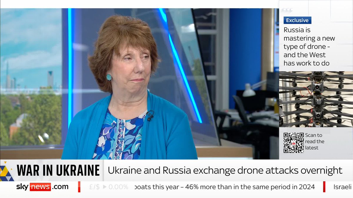 🗣️ 'President Putin is not going to sit across the table from President Zelenskyy unless he feels there’s something in it for him.' Former EU foreign affairs chief Baroness Ashton tells Sky’s @leahboleto, as diplomatic efforts to secure peace in Ukraine continue. 🇺🇦