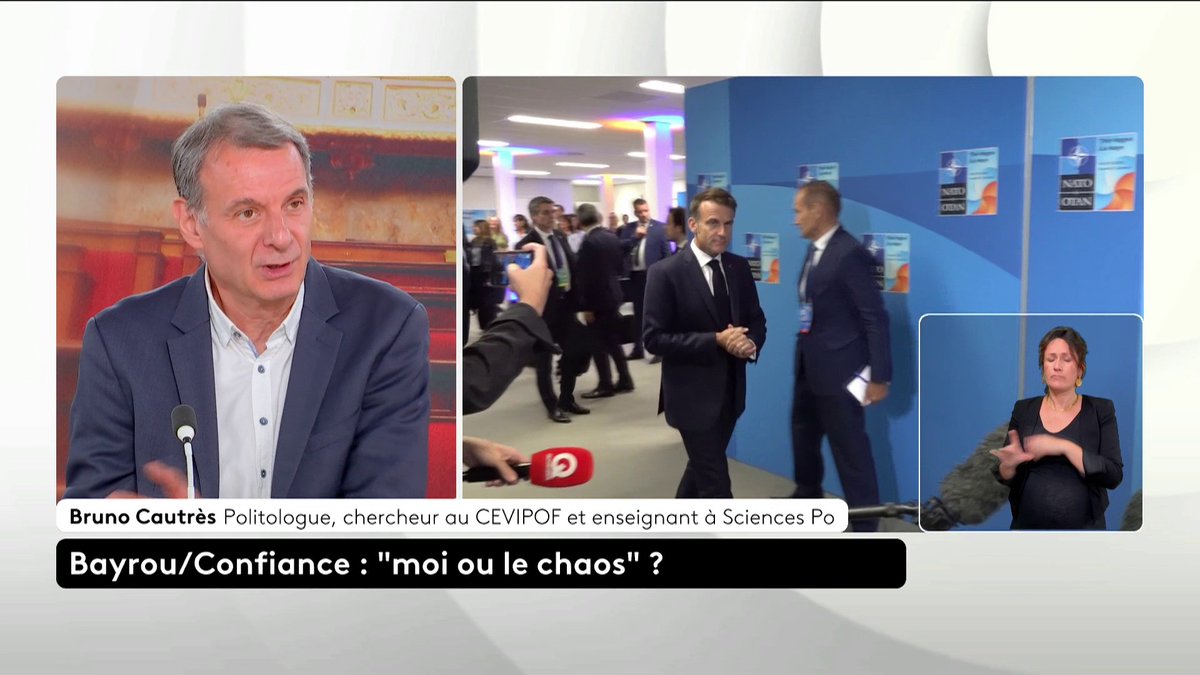 🔴 🗣 DIRECT - Chute de Bayrou, dissolution ? "Ce sont, non seulement, les conséquences de la dissolution (de l'année dernière) mais les conséquences de l'après-dissolution", déclare Bruno Cautrès, politologue. #franceinfo #canal16