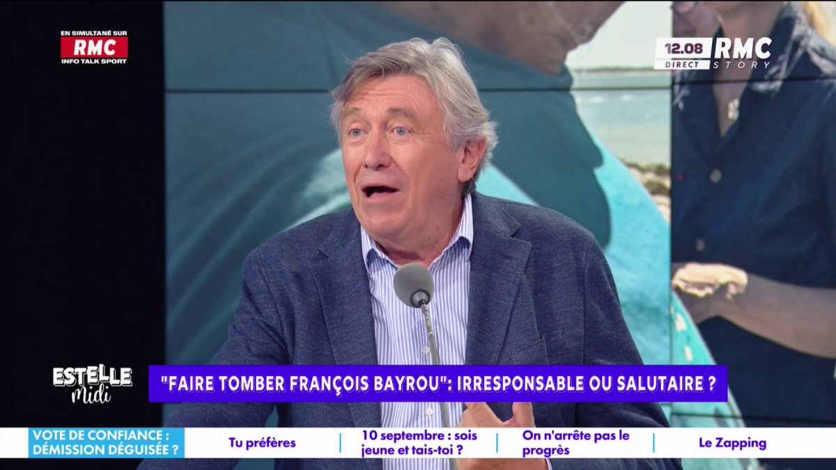 🗳️ « Faire tomber François Bayrou » 🎙️ Jacques Legros : "Je me demande quand on va siffler la fin de la récréation... Ce pays fait rire tout le monde, la terre entière ! Ce jeu des partis politiques, je me demande où l'on veut emmener ce pays ? Ça m'inquiète..." #EstelleMidi