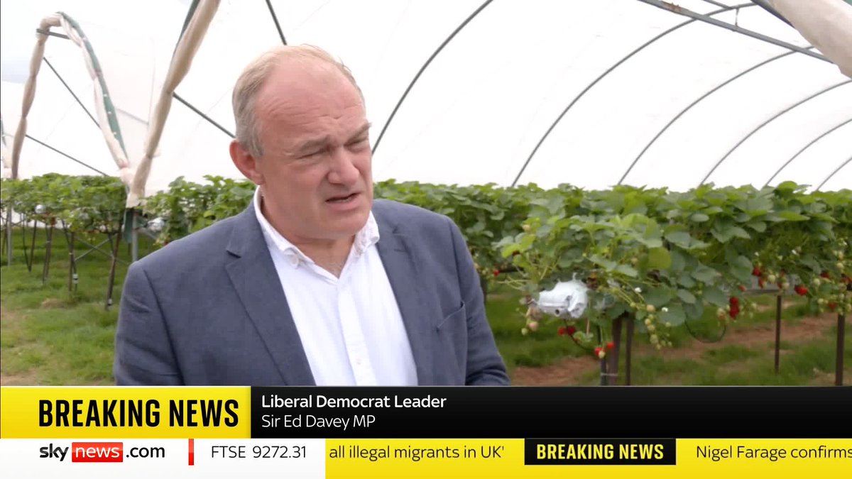 🗣️ "Nigel Farage should’ve apologised today.” Lib Dem leader Sir Ed Davey criticises Farage’s plan to leave the European Convention on Human Rights as part of his illegal immigration strategy. 🇬🇧 📺 Sky 501, Virgin 602, Freeview 233