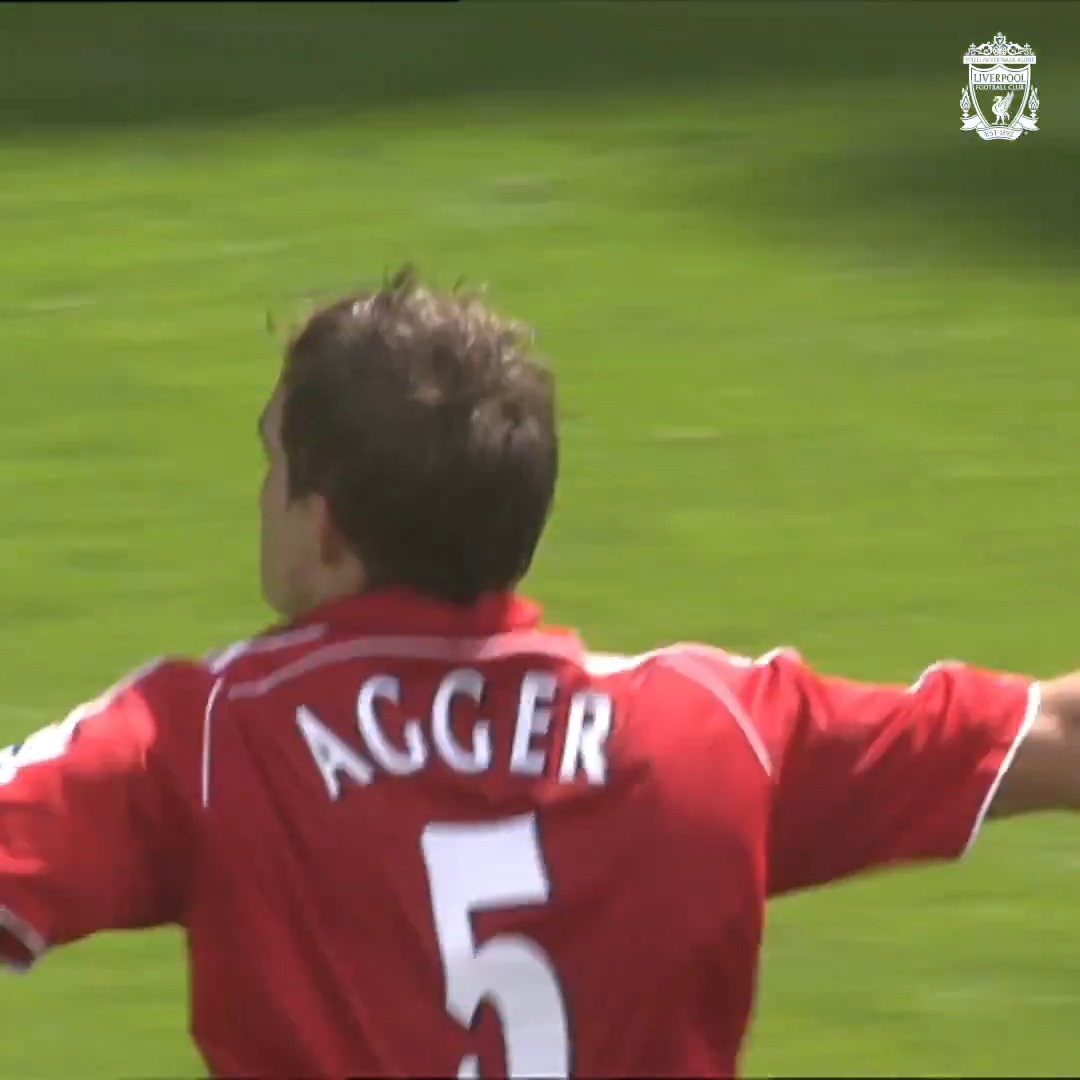 On this day in 2006 Daniel Agger scored his first Liverpool goal in a 2-1 win against West Ham. Rocket 🚀