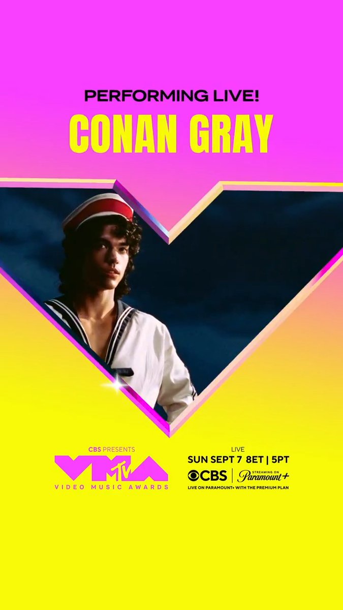 .@ConanGray is setting sail! His destination? The #VMA stage! ⚓️ Watch Conan Gray's performance LIVE on September 7 on CBS and Paramount+!