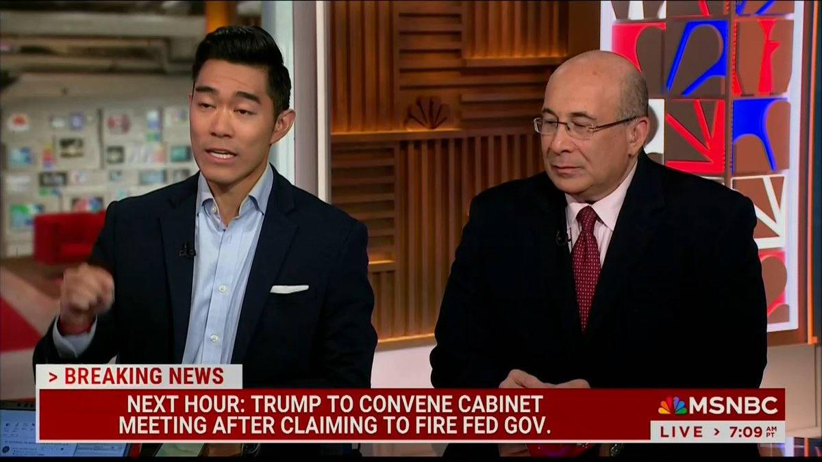 Reporter: Firing Fed Gov. Cook would mean much higher inflation. When you have a Fed that's making decisions on interest rates to try to make the cost of government debt much lower, inflation goes up. If that happens, companies have to then start putting people out of jobs. It would deliberately put this economy into a recession