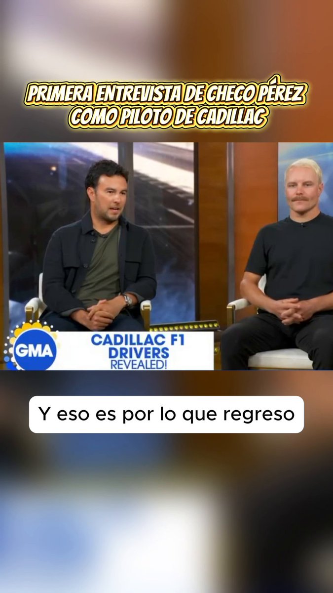 "EL PROYECTO REALMENTE ME FASCINA" 🗣️ Checo Pérez revela por qué decidió regresar a la F1 y fichar con Cadillac 😱 Vía: ABC/Good Morning America