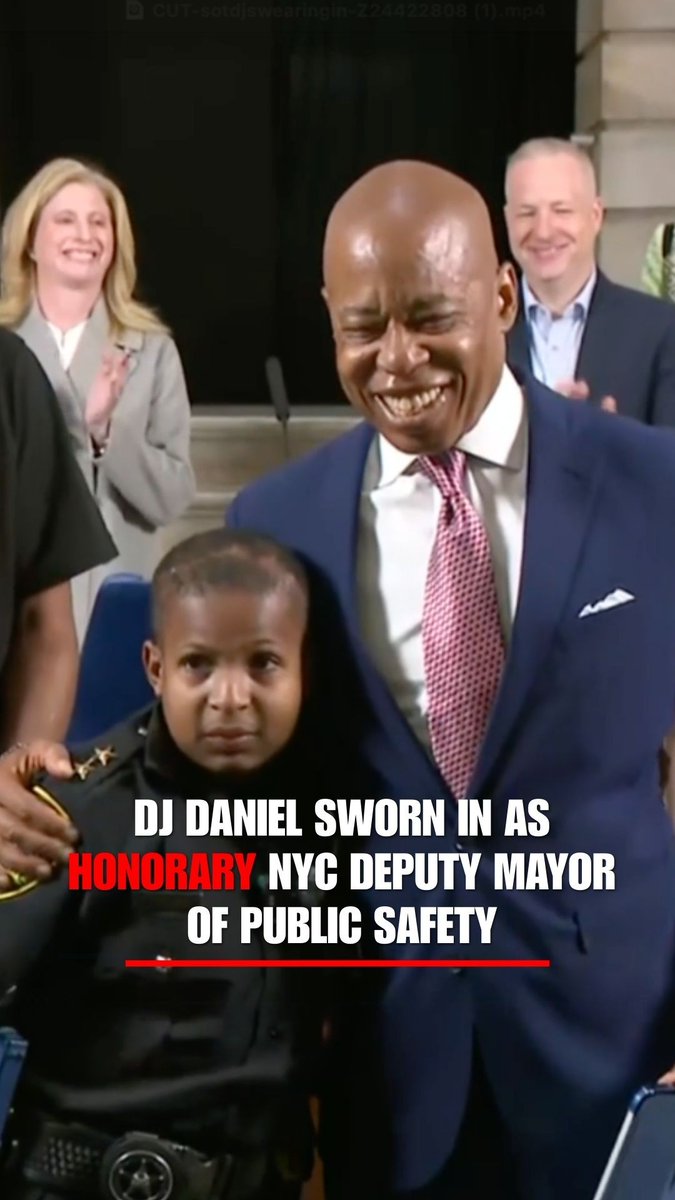 DJ Daniel sworn in as honorary NYC deputy mayor of public safety.
