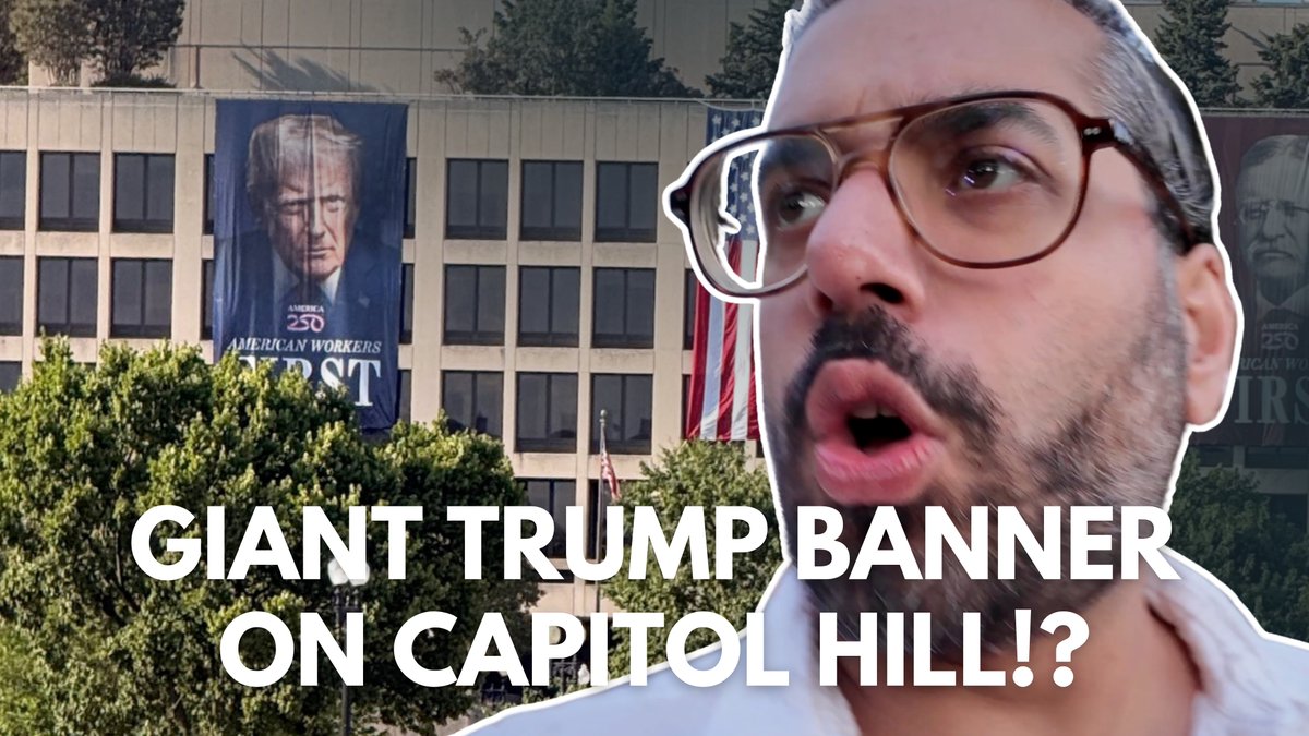 All the libs were whining about the giant Trump banner in D.C. yesterday, so I went to go find it...