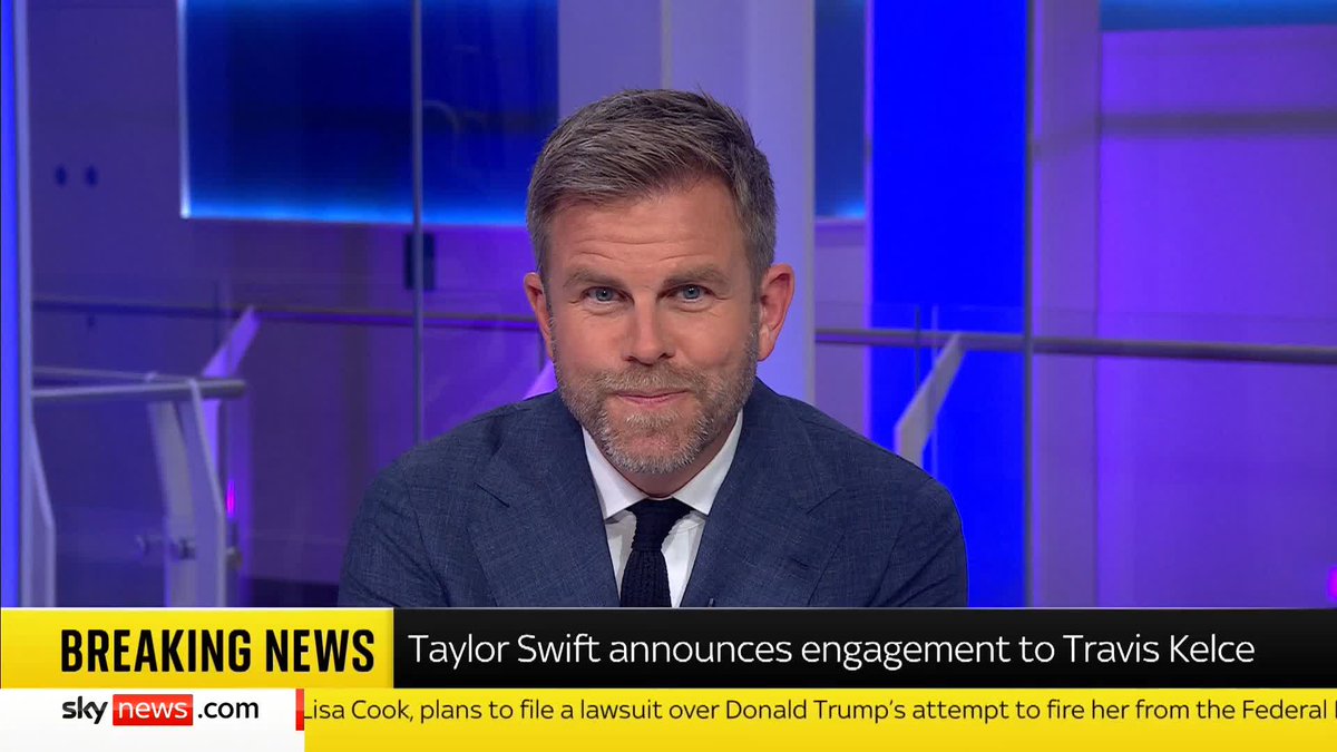 BREAKING: Taylor Swift has announced that she is engaged to Travis Kelce. Read more 👉 📺 Sky 501, Virgin 602, Freeview 233 and YouTube