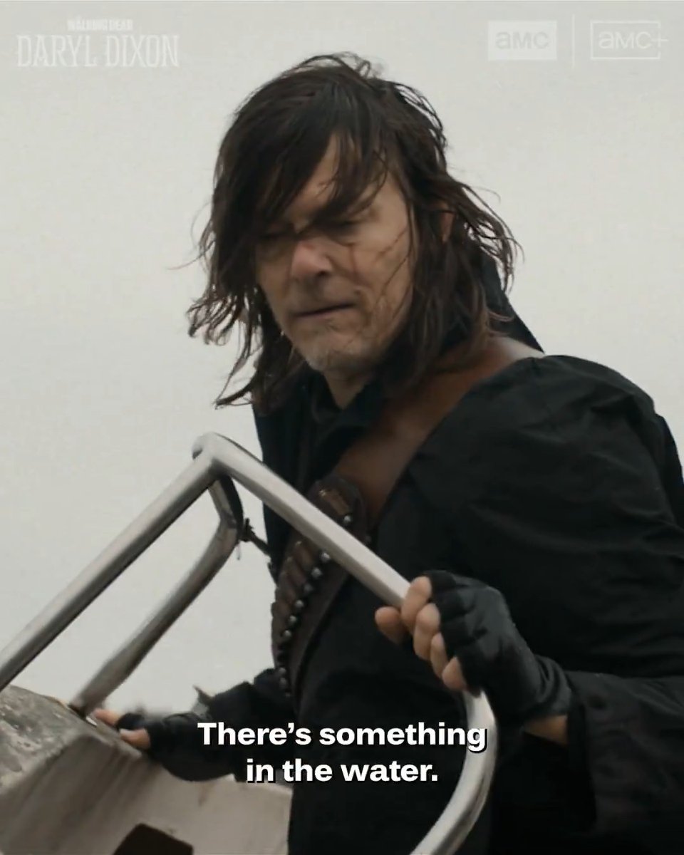 This may not be a good time to get in the water. 😱🌊 #DarylDixon returns for Season 3 September 7 on AMC &amp; AMC+.