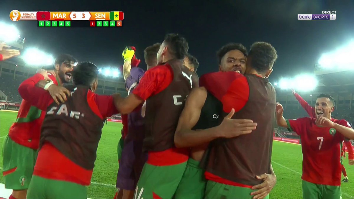 [📺LIVE] ⚽️🌍 #CHAN - 1/2 finale 🇲🇦🇸🇳 Le Maroc est en finale du Championnat d'Afrique des Nations ! Ils affronteront Madagascar samedi à 17H sur beIN SPORTS ! #TotalEnergiesCHAN2024