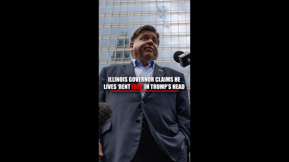 Illinois Gov. JB Pritzker claims he lives "rent free" in President Trump's head.